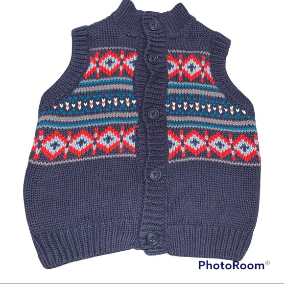 Tea Collection Blue Sweater Vest - Picture 3 of 9